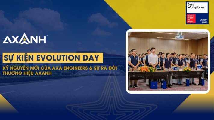 sự kiện Evolution Day với khoảnh khắc thắp sáng logo AXANH trên sân khấu lớn