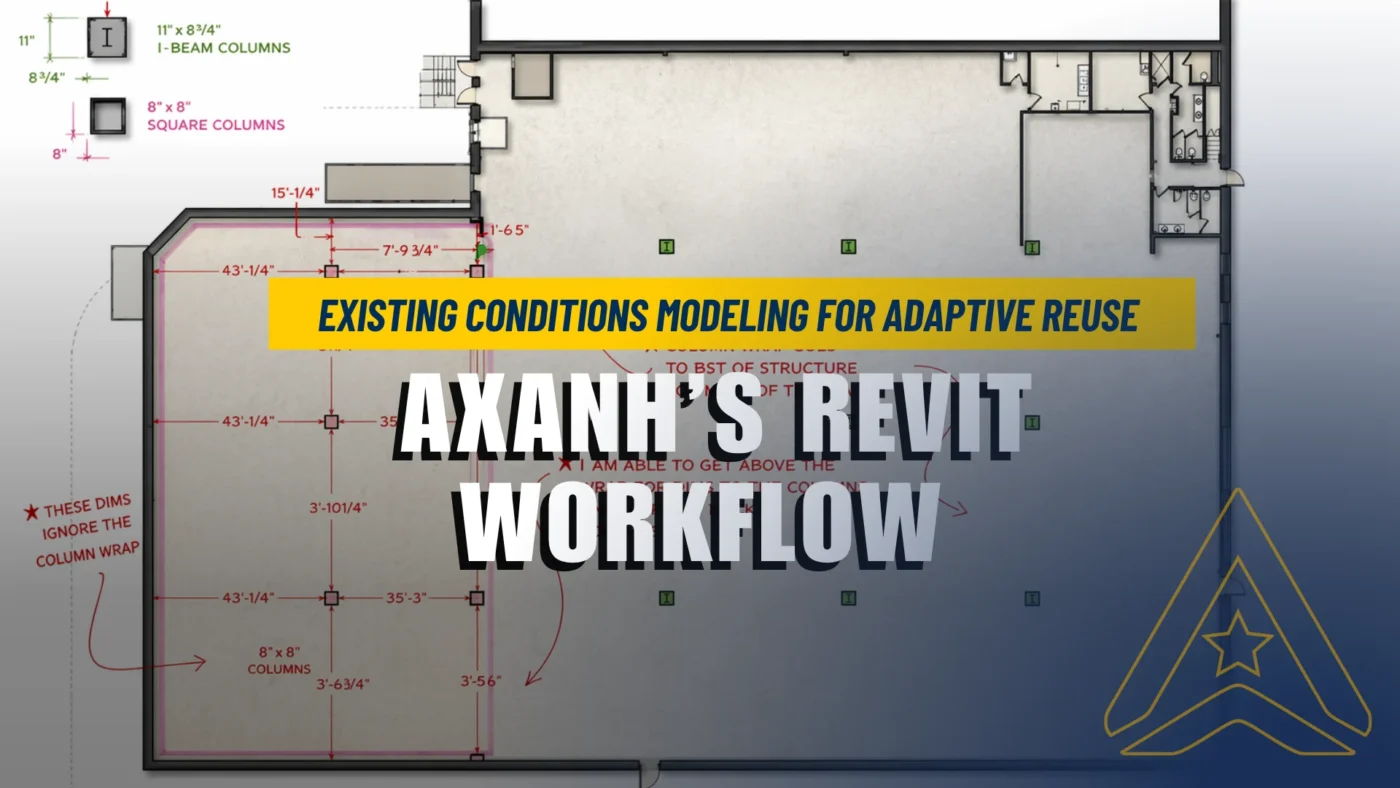 Existing condition model for adaptive reuse developed on Revit platform