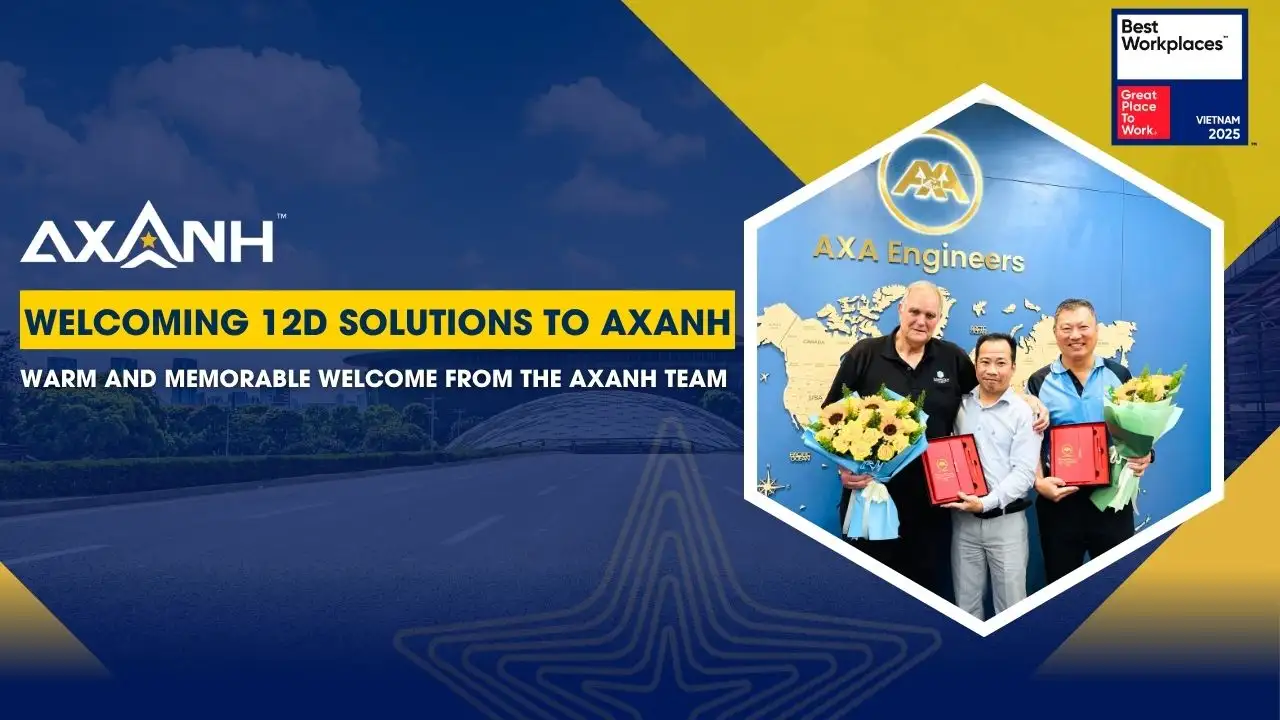 Representatives of 12D Solutions and the AXANH team during a meaningful office visit