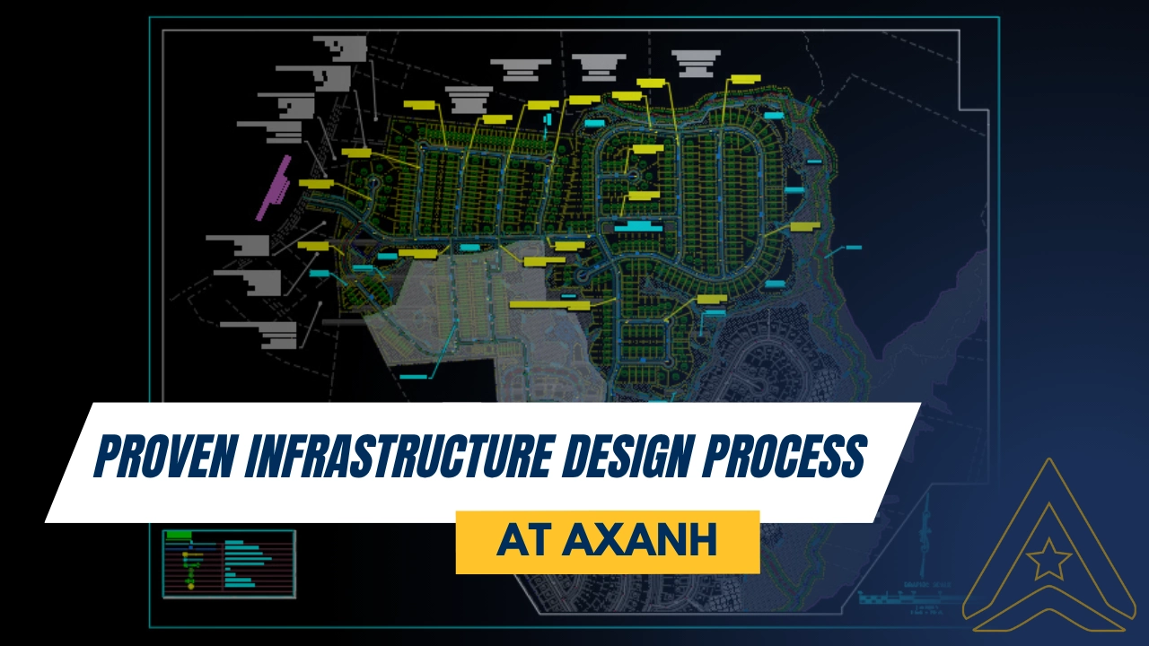 Site Plan for infrastructure design process and land development workflow at AXANH