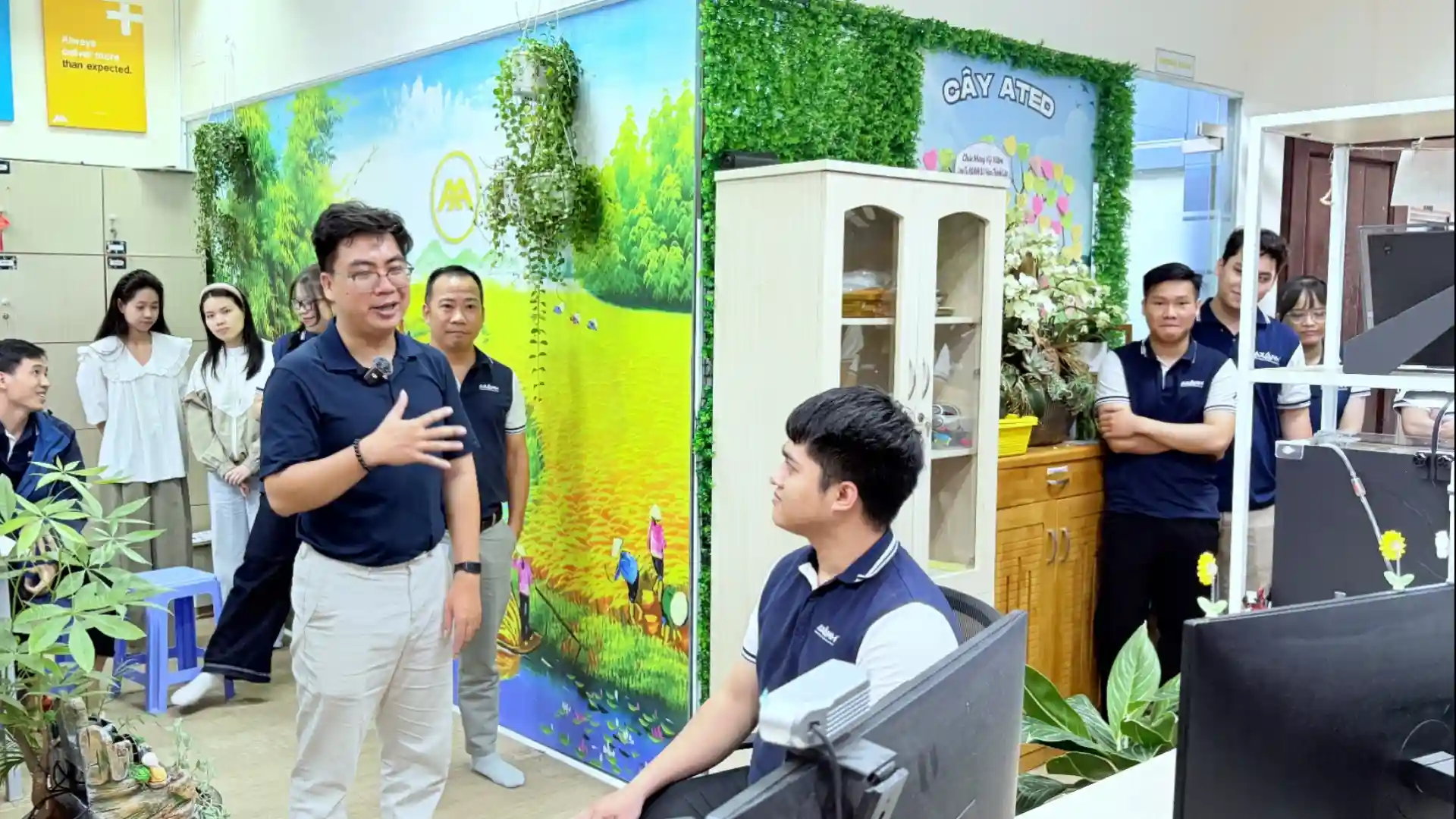 AXANH team members taking part in Healthy Spine Week at AXANH