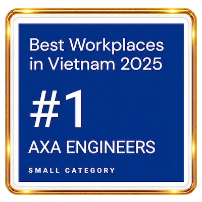 Logo of #1 Best Workplace in Vietnam 2025, AXA Engineers, Small Category.