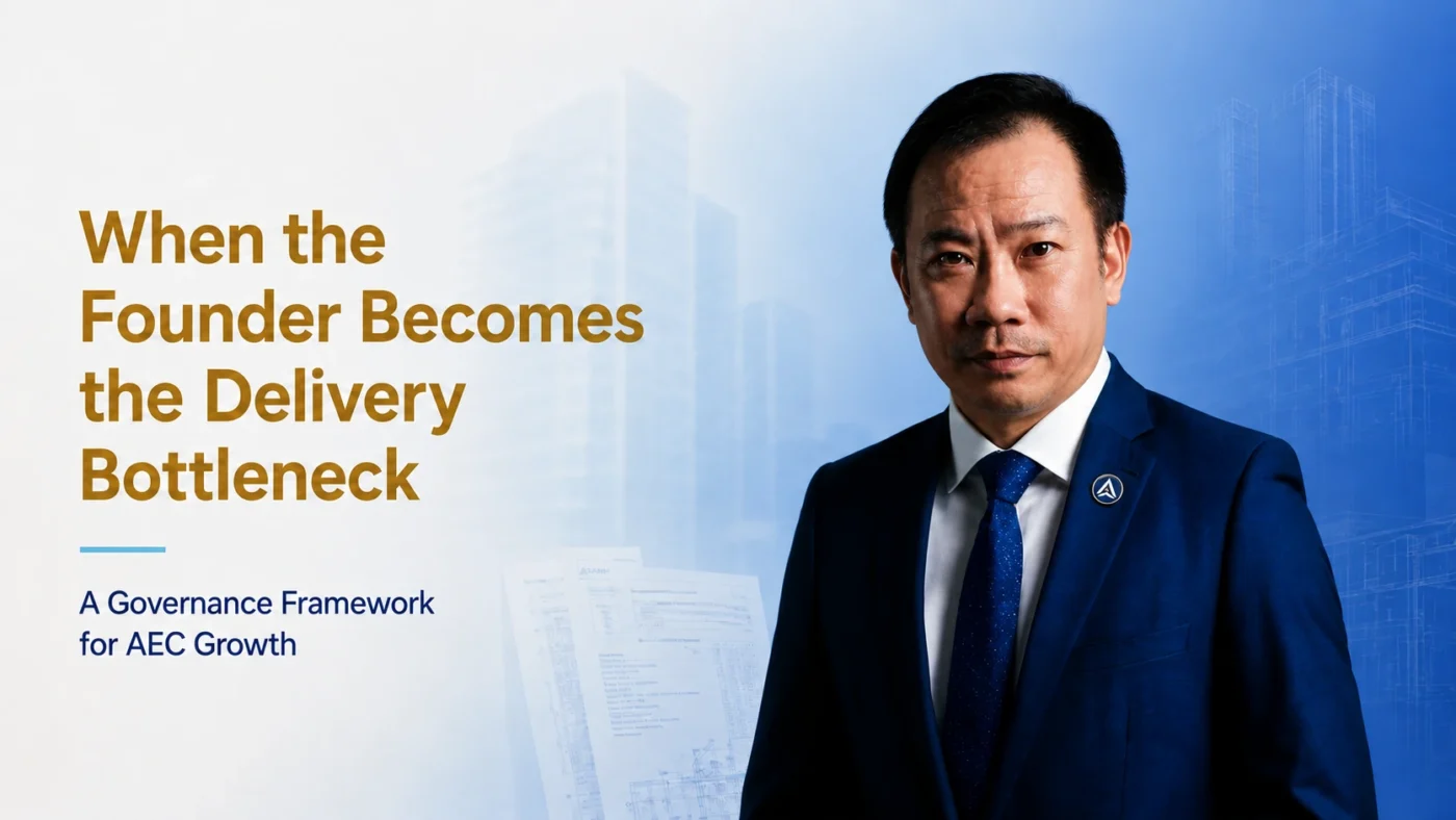 AEC delivery decisions converging on one leader before being redistributed through a structured operating system