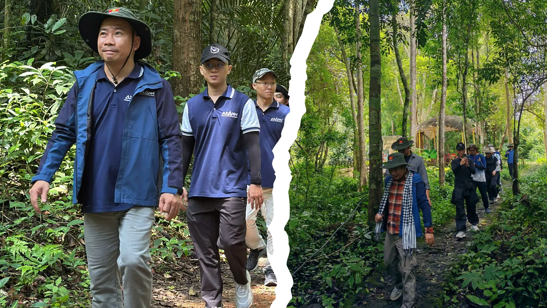 TAXANH leaders taking part in a listening walk during the 2026 retreat